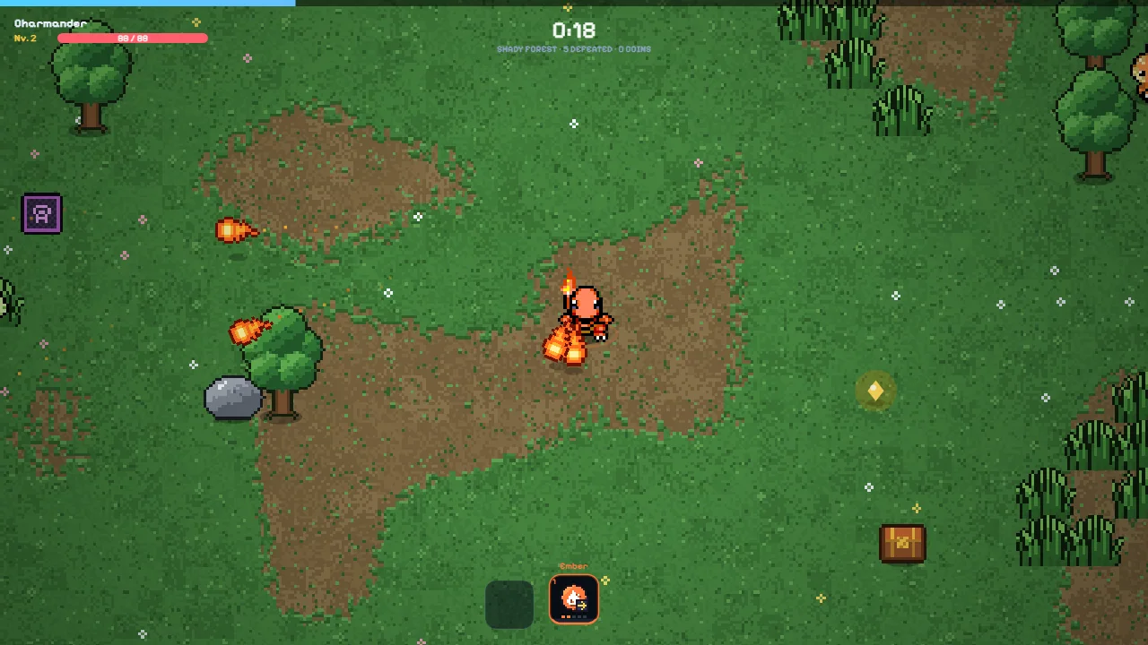 Ember attacca automaticamente mentre il compagno si muove.